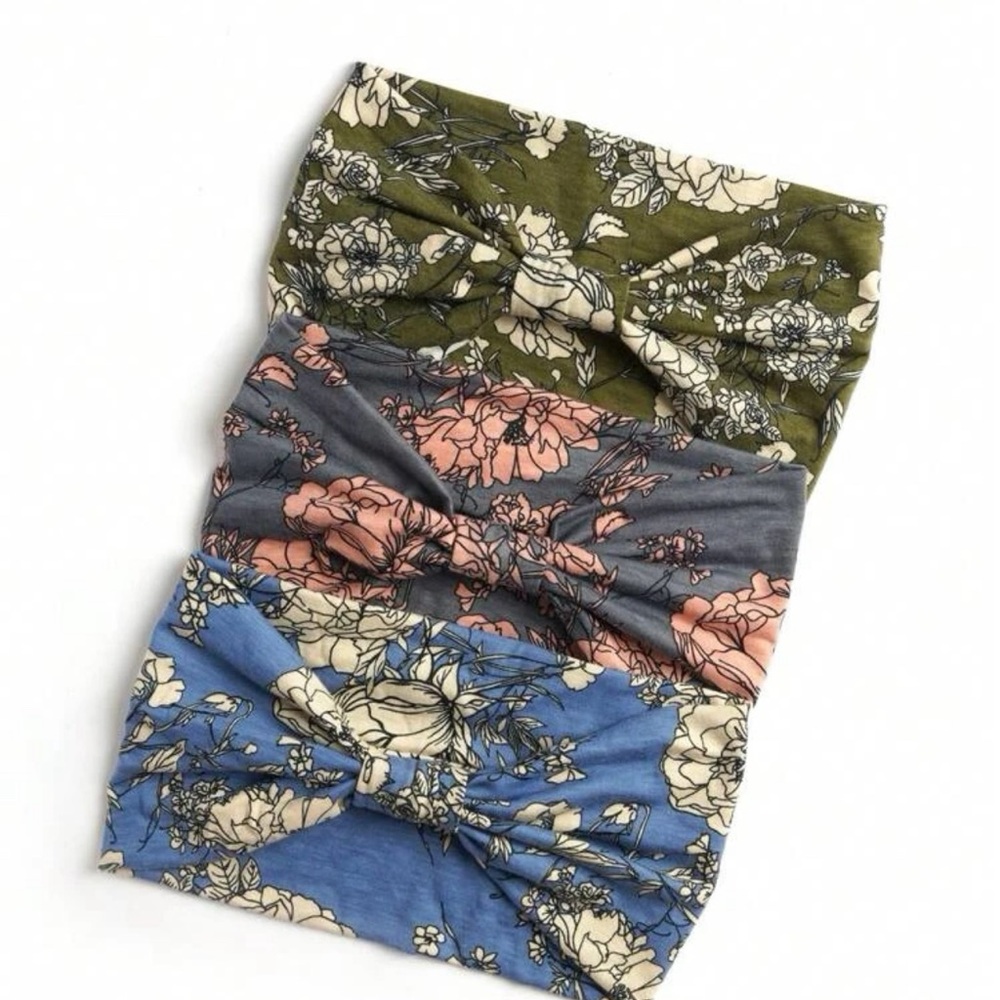 Women Floral Print Casual Hair Band, For Decoration - Picture 3 of 5